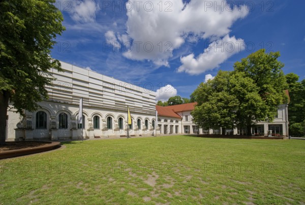 Riding hall by Gottfried Bandhauer, now a concert hall and event centre, Köthen Castle and Castle Park, Köthen, Saxony-Anhalt, Germany, Europe