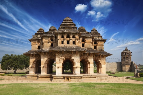 Lotus Mahal. Royal Centre. Hampi, Karnataka, India, Asia