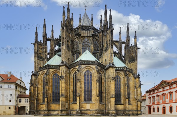 Prague castle, Gothic Metropolitan Cathedral of Saints Vitus, Wenceslas and Adalbert, Prague, Czech Republic, Europe