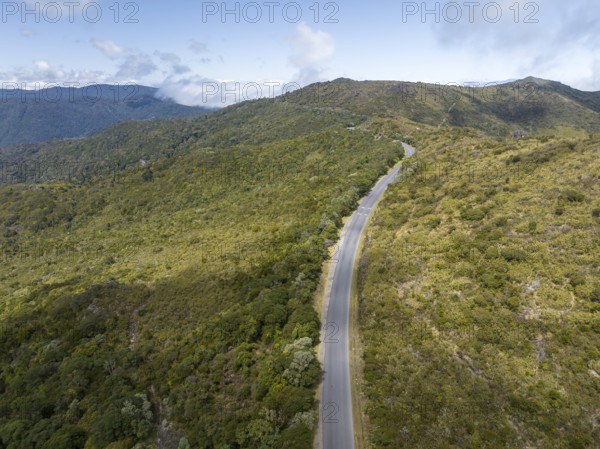 Aerial view, Cerro de la Muerte, Highlands, Tapantí National Park, Cartago Province, Paraíso, Costa Rica, Central America