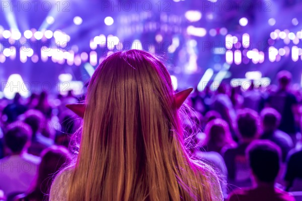 Gamescom, the world's largest trade fair for video and computer games, game character actors, cosplay, in Cologne, Germany, Europe