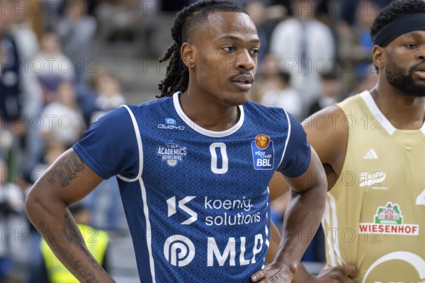 Easy Credit BBL, Basketball Bundesliga, Season 2024/25, Matchday 2: MLP Academics Heidelberg against RASTA Vechta. Picture: Damariae Horne (0, Heidelberg)