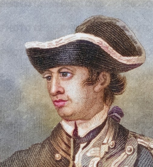 William Howe, 5th Viscount Howe, 1729 to 1814, British general, commander-in-chief of the British forces during the American War of Independence, digitally restored reproduction from a 19th century original, record date not stated