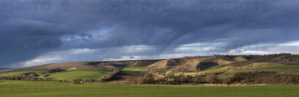 Stormy atmosphere, Pulkautal, border to Czech Republic, Lampelberg, Hadres, Weinviertel, Lower Austria, Austria, Europe