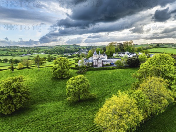 The Priory from a drone, Abbotskerswell Priory, Retirement Village, Abbotskerswell, Newton Abbot, The Priory, Retirement Village, Newton Abbot, Devon, England, United Kingdom, Europe