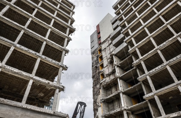 Demolition of office tower at the Urania. The administration building, built in 1967, will be gutted and replaced by a new building, Berlin, 03.07.2024., Berlin, Berlin, Germany, Europe