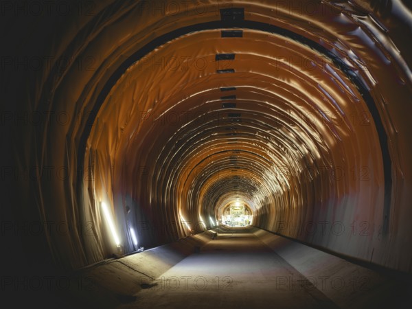 Lined tunnel section in construction lot H53, Brenner Base Tunnel, Wolf, Tyrol, Austria, Europe