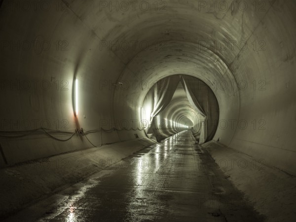 Completed tunnel section in construction lot H41, Brenner Base Tunnel, Zenzendorf, Tyrol, Austria, Europe