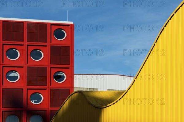 Modern architecture, University of Luxembourg, on the site of a former steelworks, Belval, Esch-sur-Alzette, Luxembourg, Europe