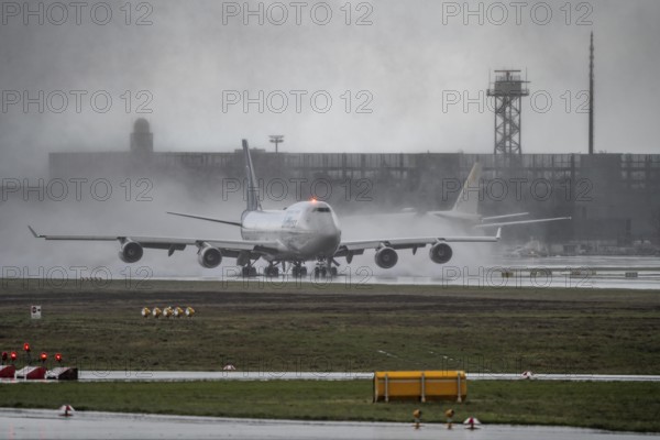 Lufthansa Boeing 747 Runway West, Frankfurt am Main Airport, FRA, Hesse, Germany, Europe