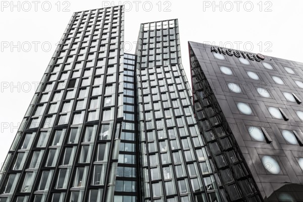 Modern high-rise buildings, Reeperbahn, St. Pauli, Hamburg, Germany, Europe