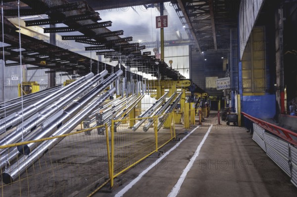 The factory hall of a surface finishing factory of the Coatinc Company in Siegen, 22/08/2024