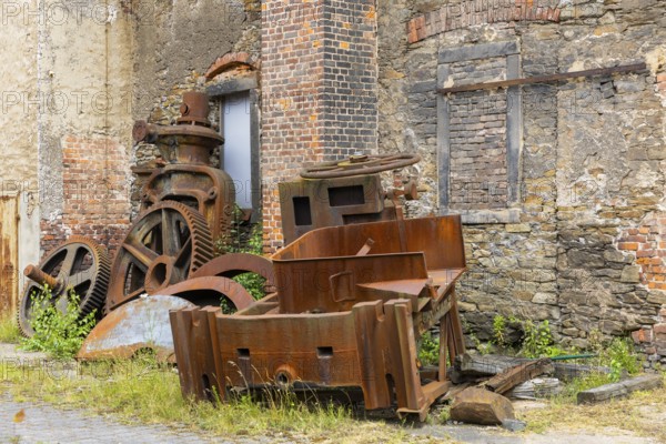 The more than 800-year-old Muldenhütten smelter site. The still existing, historical and heritage-protected smelter buildings as well as their partially preserved technical facilities make the site one of the oldest still existing sites of non-ferrous metallurgy in Germany, 19th Day of the Mining and Metallurgy Show Plants in the District of Central Saxony, Muldenhütten, Saxony, Germany, Europe