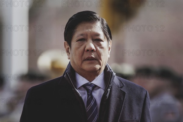 Ferdinand Marcos Jr, President of the Philippines, photographed during a joint meeting with Olaf Scholz (not pictured), Federal Chancellor, in Berlin, 12 March 2024
