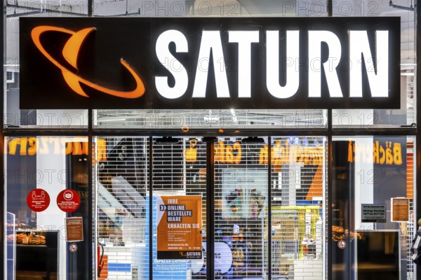 Cologne, North Rhine-Westphalia, Germany - Click and Collect, retail in times of the corona crisis during the second lockdown, shops are closed, but some offer pick-up stations, Saturn customers can pick up goods ordered online