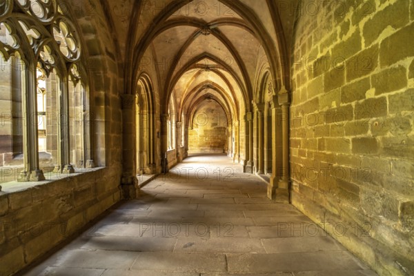 Cloister in Maulbronn Monastery, Maulbronn, Baden-Württemberg, Germany, Europe