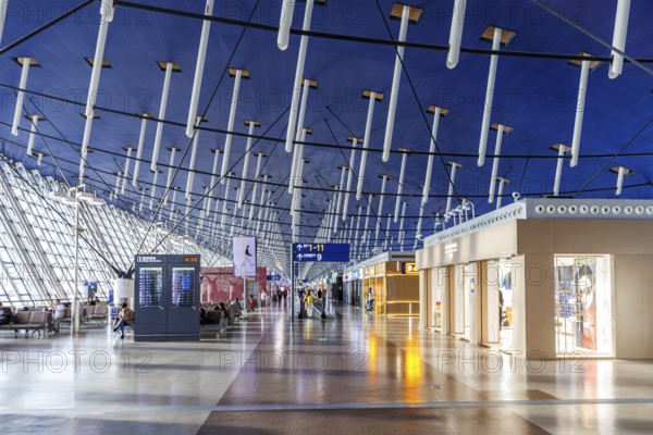 Terminal 1 of Pudong International Airport (PVG) in Shangai, China, Asia