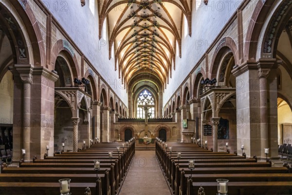 Interior of the monastery church, Maulbronn Monastery, Maulbronn, Baden-Württemberg, Germany, Europe
