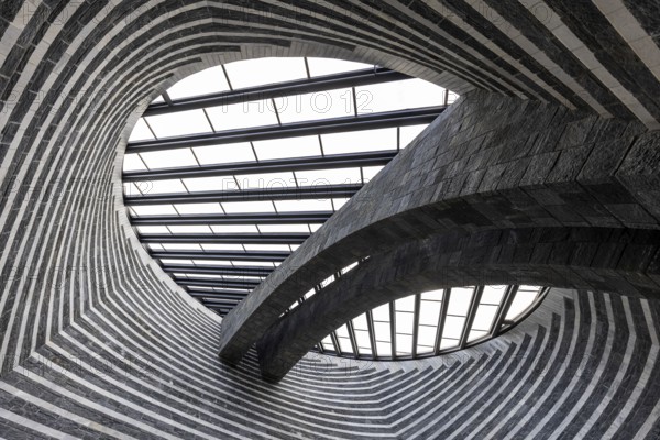 Chiesa di San Giovanni Battista, interior view, architect Mario Botta, Mogno, near Fusio, Lavizzara, Canton Ticino, Switzerland, Europe