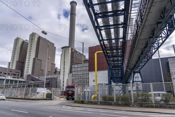 Mainova combined heat and power plant West, burns coal and natural gas to generate electricity and district heating, combined heat and power, Frankfurt am Main, Hesse, Germany, Europe