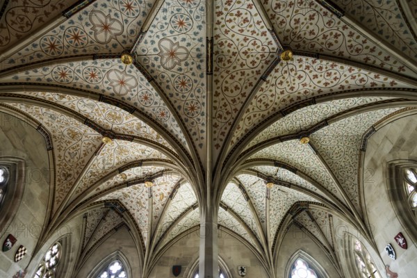 Interior view, summer refectory, Cistercian monastery Bebenhausen, Tübingen, Baden-Württemberg, Germany, Europe