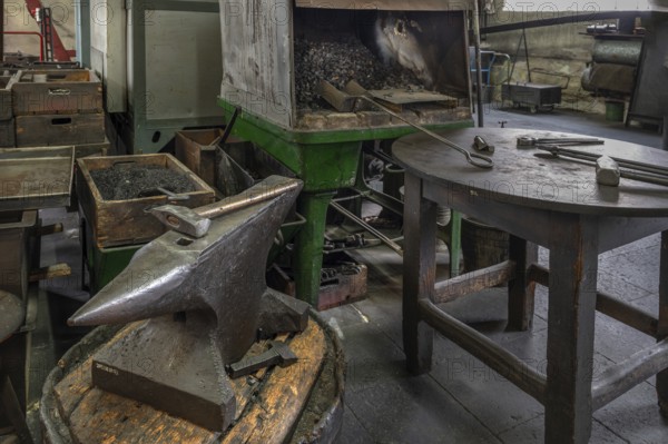 Forge of a drop forge, formerly Dietz & Pfriem valve factory, today Industrial Museum Lauf, Sicharchard Str., Lauf an der Pegnitz, Middle Franconia, Bavaria, Germany, Europe
