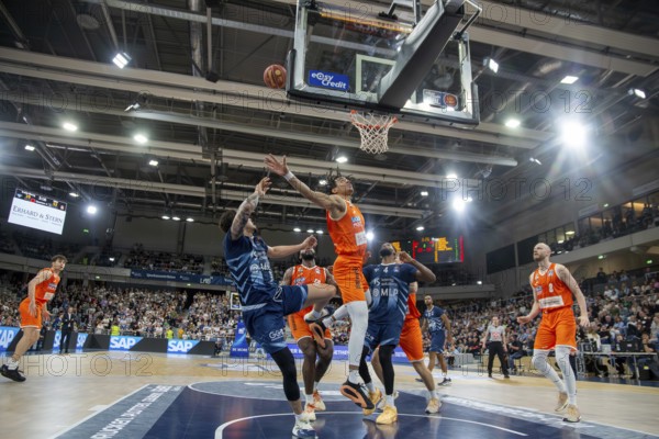 04.05.2024, easy Credit BBL, Basketball Bundesliga, Matchday 32: MLP Academics Heidelberg against Ratiopharm Ulm (final score 57:73)
