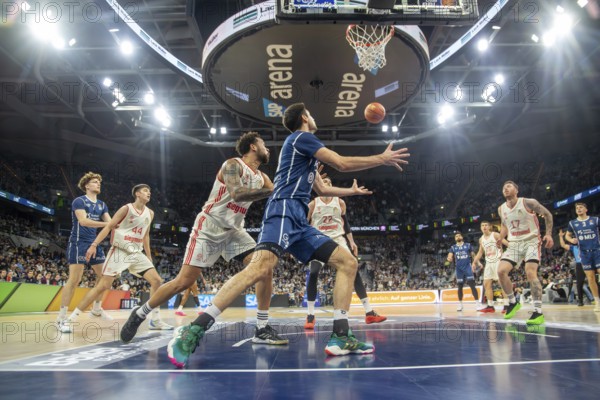 Easy Credit BBL, Basketball Bundesliga, 2024/25 season, matchday 13: MLP Academics Heidelberg against FC Bayern Munich Basketball in the SAP Arena Mannheim
