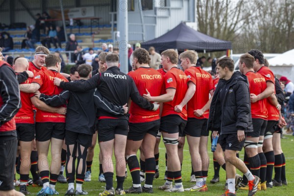 European Men's Rugby Championship, match for 7th place: Germany vs. Switzerland in Heidelberg***The German team in front of the match