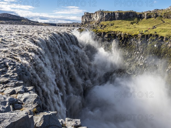 Waterfall Dettifoss, east side, Iceland, Europe