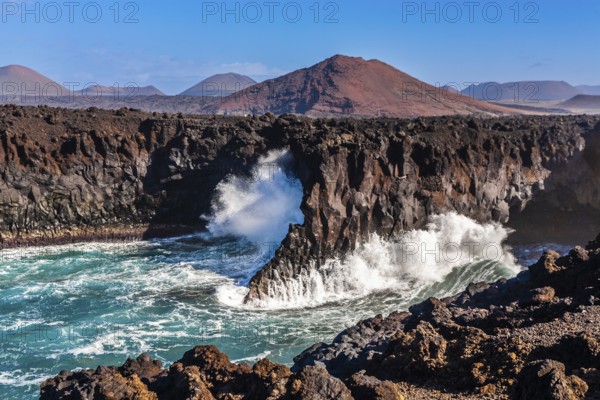2016, Los Hervideros, Lanzarote, Los Hervideros, ESP, Spain, Canary Islands, Canary Islands, Atlantic Ocean, Lanzarote, biosphere reserve, volcano, volcanism, volcanic island, island, recording date, Europe