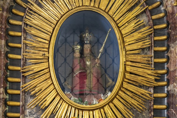 Madonna of the Maria Klobenstein pilgrimage chapel near the Entenlochklamm gorge, Kössen, Tyrol, Austria, Europe