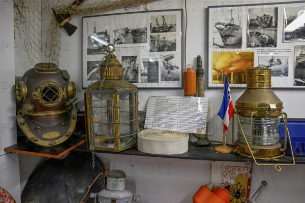 Exhibits in the Maritime Museum, Tammensiel, Pellworm Island, Schleswig-Holstein Wadden Sea National Park, North Frisia, Germany, Europe