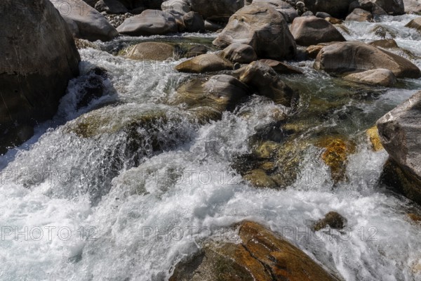 Rocks in the Verzasca River between Lavertezzo and Brione, Verzasca Valley, Valle Verzasca, Canton Ticino, Switzerland, Europe