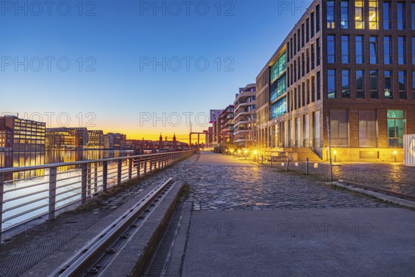 Spree riverbank near the Oberbaum Bridge in Berlin, Germany, Europe