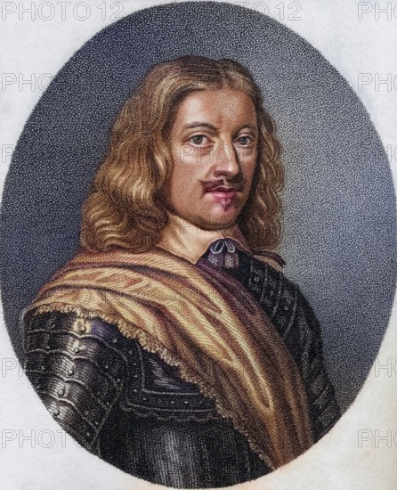 James Graham 5th Earl and 1st Marquess of Montrose Earl of Kincardine Lord Graham and Mugdock 1612 1650 Scottish general, James Graham 5th Earl and 1st Marquess of Montrose Earl of Kincardine Lord Graham and Mugdock 1612 1650 Scottish general Engraved by Geremia from the book A catalogue of Royal and Noble Authors Volume V published 1806, Historic, digitally restored reproduction from a 19th century original, Record date not stated