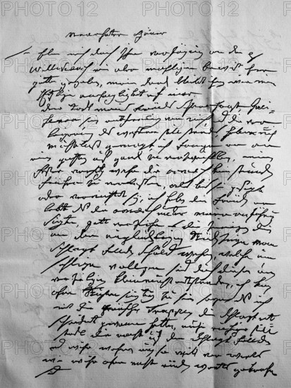 Letter from Prince Blücher dated 16 July 1813, historical, digital reproduction of an original from the 19th century