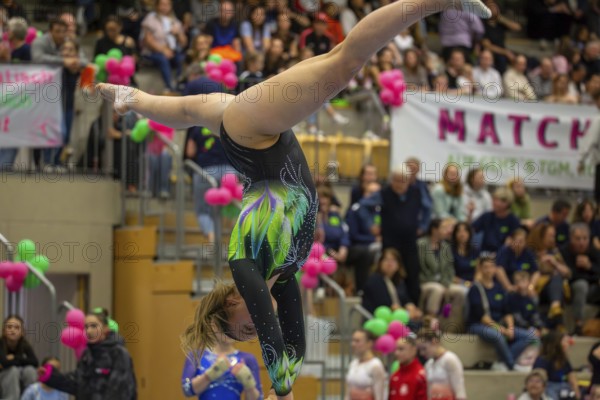 German Gymnastics League (Bundesliga) for woman, 1st competition day 2025 in Mannheim***Emma Malewski (TSV Tittmoning-Chemnitz) on the balance beam
