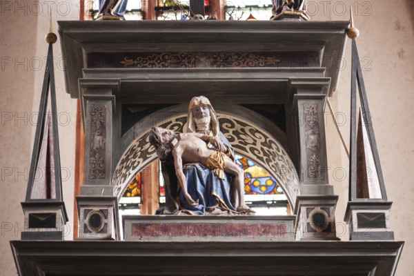 Pietà, created around 1470, St Mary's Church, Kalbensteinberg, Middle Franconia, Bavaria, Germany, Europe