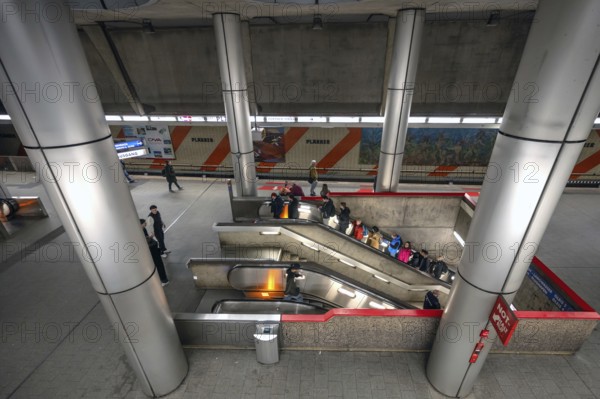 Plärrer underground station, Nuremberg, Middle Franconia, Bavaria, Germany, Europe
