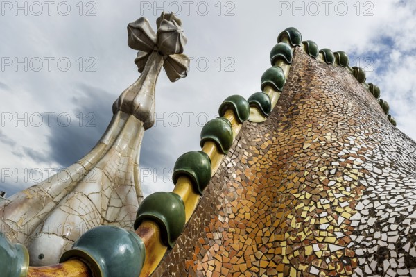Casa Batlló, Art Nouveau, architect Antoni Gaudi, Barcelona, Catalonia, Spain, Europe