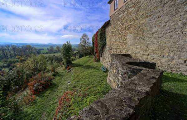 View from Creuzburg Castle. Creuzburg district, Thuringia, Germany, Europe