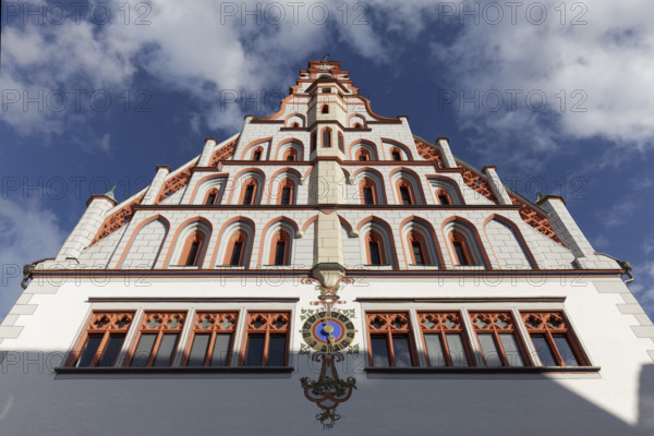 Late Gothic town hall with early Baroque gable, historic old town centre, Bad forest lake, Upper Swabia, Baden-Württemberg, Germany, Europe