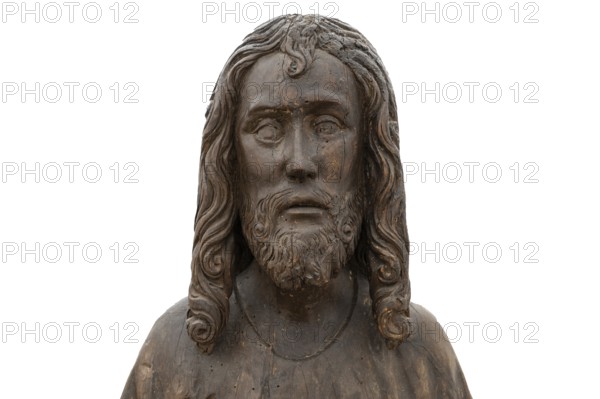 Christ on the Palm Donkey, c. 1500, detail, on white ground, Zeppelin Museum, Friedrichshafen, Baden-Württemberg, Germany, Europe