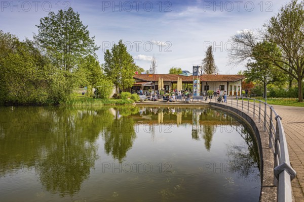 Spa gardens in Bad Staffelstein, Bavaria, Germany, Europe