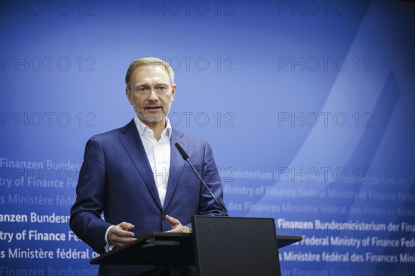 Christian Lindner (FDP), Federal Minister of Finance, gives a press statement at the Ministry of Finance. Berlin, 05.06.2024. Photographed on behalf of the Federal Ministry of Finance