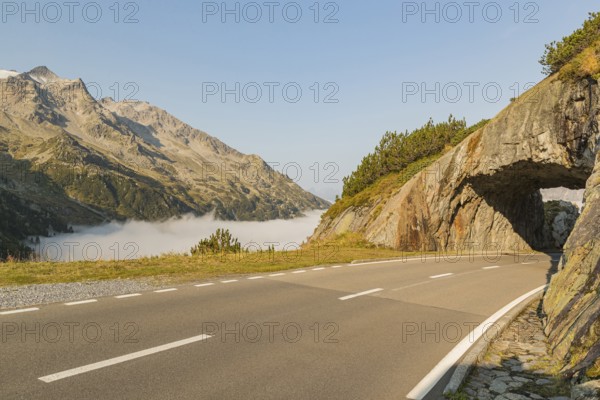 View from the Sustenpass High Alpine Road, close to the lake Steinsee