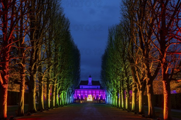 It's the most beautiful time of the year when the sparkling evening trail finally lights up Dresden's famous Pillnitz Palace & Park again. Now in its fourth year, the winter walk takes a new magical route with completely different worlds of light that never fail to surprise our visitors from previous years., Dresden, Saxony, Germany, Europe