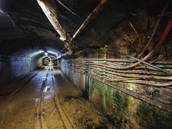 Underground, tunnels in the visitor mine, Rammelsberg ore mine, UNESCO World Heritage Site, Goslar, Lower Saxony, Germany, Europe