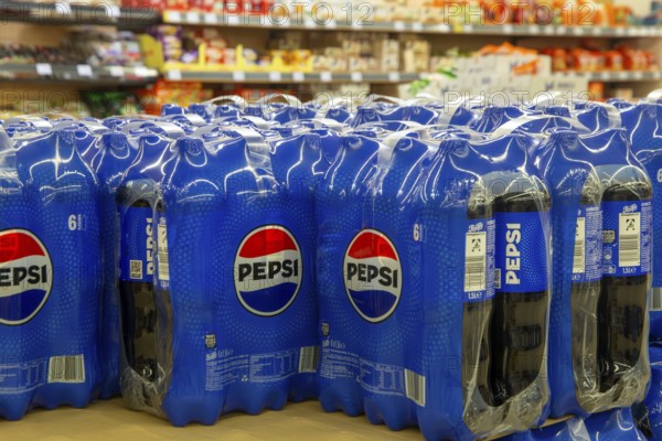 February 2024: Pepsi bottles in the supermarket